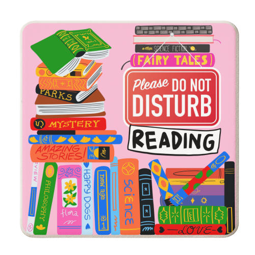 Do Not Disturb - Reading - personalised beer coaster by Lilly Rose