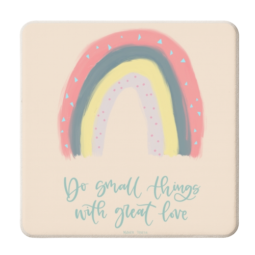 Do small things with great love - personalised beer coaster by Teeny Letters