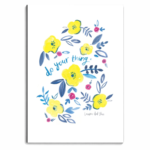 do your thing floral pattern - personalised A4, A5, A6 notebook by lauradidthis