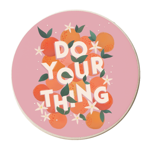 Do Your Thing - Summer Oranges - personalised beer coaster by Ania Wieclaw