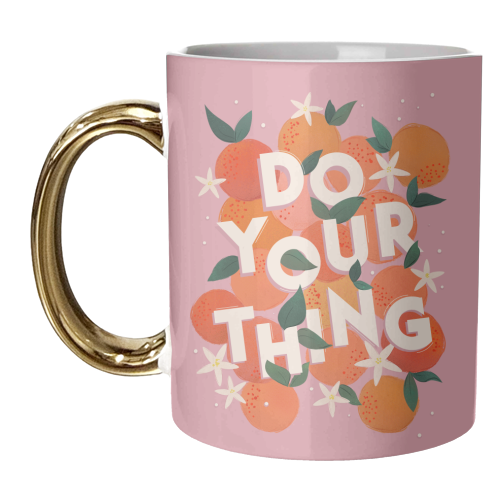 Do Your Thing - Summer Oranges - unique mug by Ania Wieclaw