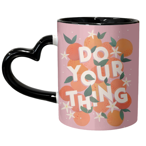 Do Your Thing - Summer Oranges - unique mug by Ania Wieclaw