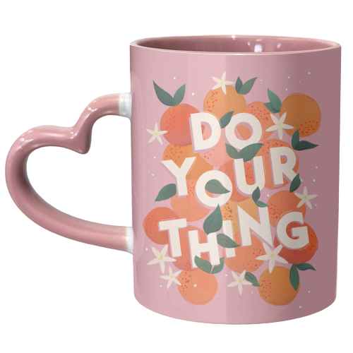 Do Your Thing - Summer Oranges - unique mug by Ania Wieclaw
