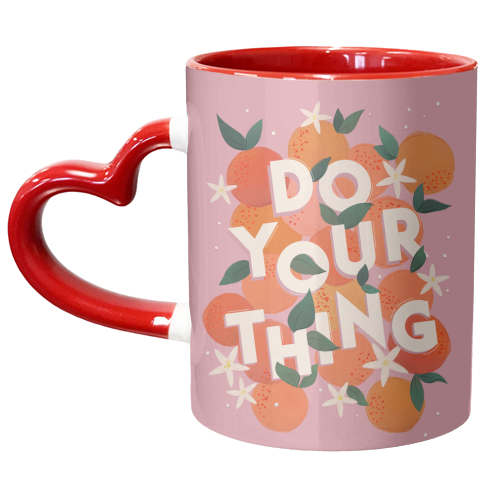 Do Your Thing - Summer Oranges - unique mug by Ania Wieclaw