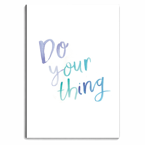 do your thing watercolour lettering - personalised A4, A5, A6 notebook by lauradidthis