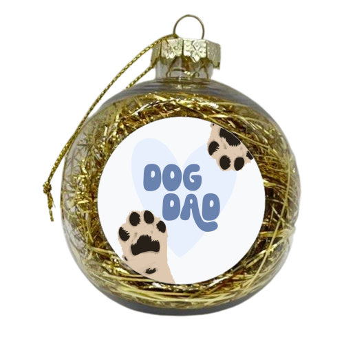 Dog Dad - xmas bauble by Pink and Pip
