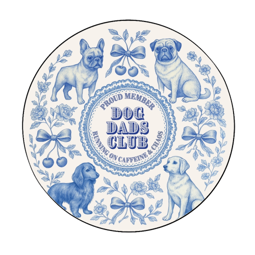 Dog Dads Club - Circle Sticker by Lilly Rose