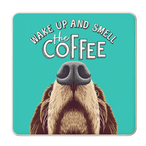 Dog Food & Drink Watcher - personalised beer coaster by Claire Atwood