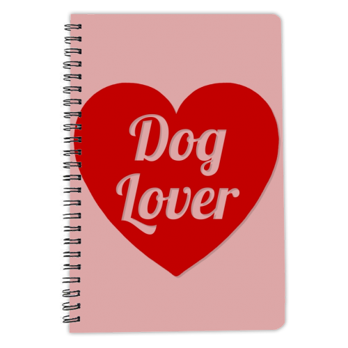 Dog lover heart print - personalised A4, A5, A6 notebook by The Girl Next Draw