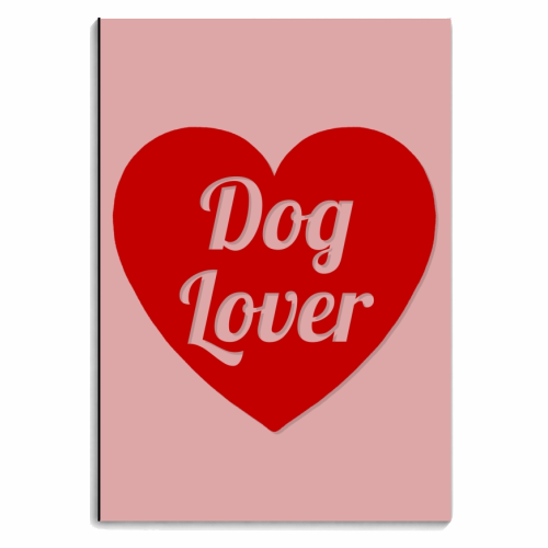 Dog lover heart print - personalised A4, A5, A6 notebook by The Girl Next Draw