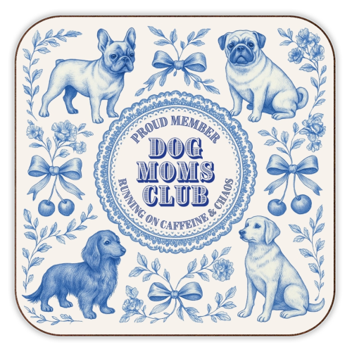 Dog Moms Club - For the Mom's - personalised beer coaster by Lilly Rose