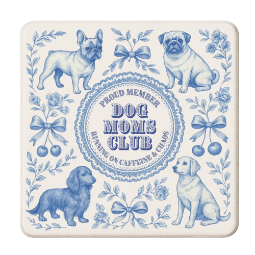 Dog Moms Club - For the Mom's - personalised beer coaster by Lilly Rose