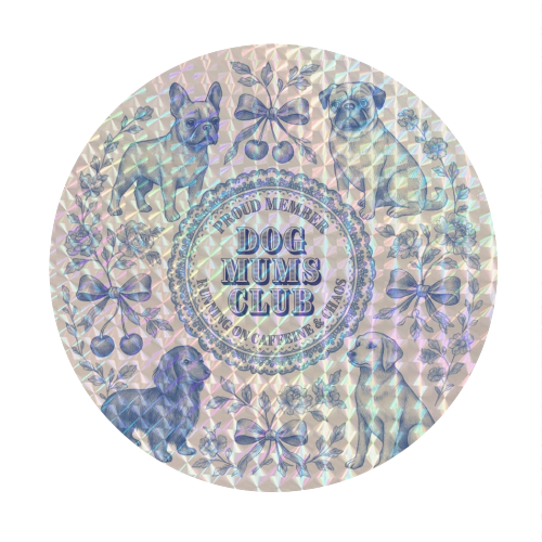 Dog Mums Club - Circle Sticker by Lilly Rose