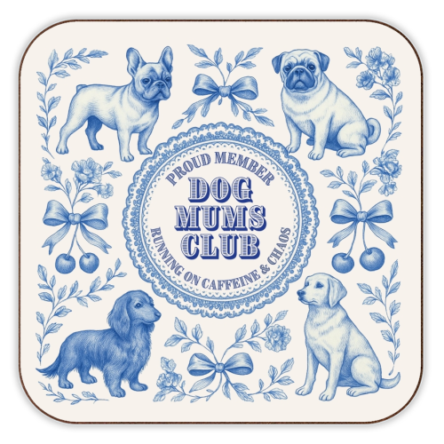 Dog Mums Club - personalised beer coaster by Lilly Rose