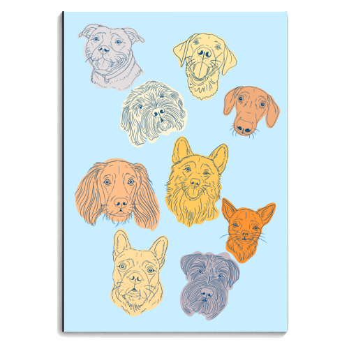 Dog Portrait Illustration Pattern - personalised A4, A5, A6 notebook by Adam Regester