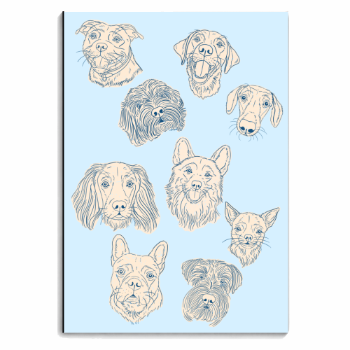Dog Portraits (Pattern) - personalised A4, A5, A6 notebook by Adam Regester