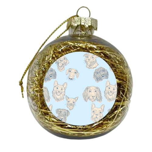Dog Portraits (Pattern) - xmas bauble by Adam Regester