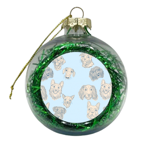 Dog Portraits (Pattern) - xmas bauble by Adam Regester