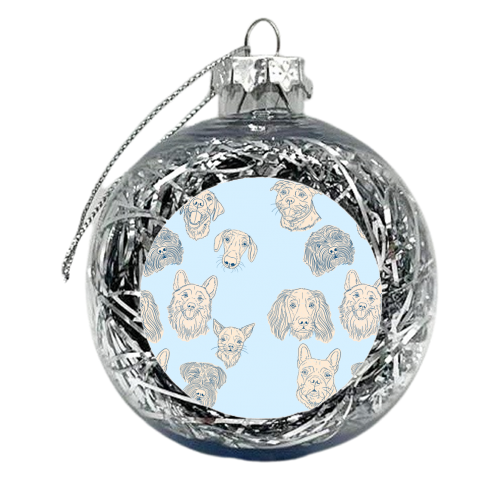 Dog Portraits (Pattern) - xmas bauble by Adam Regester