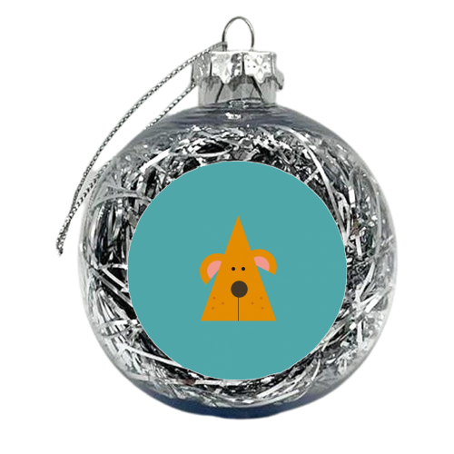 Dog Poster - xmas bauble by Maria Cox
