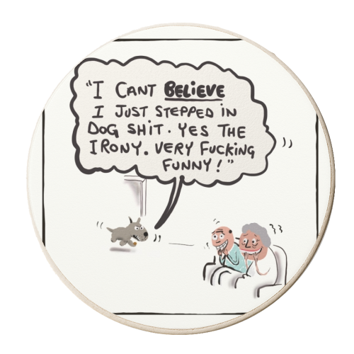 Dog Shit - personalised beer coaster by David Black