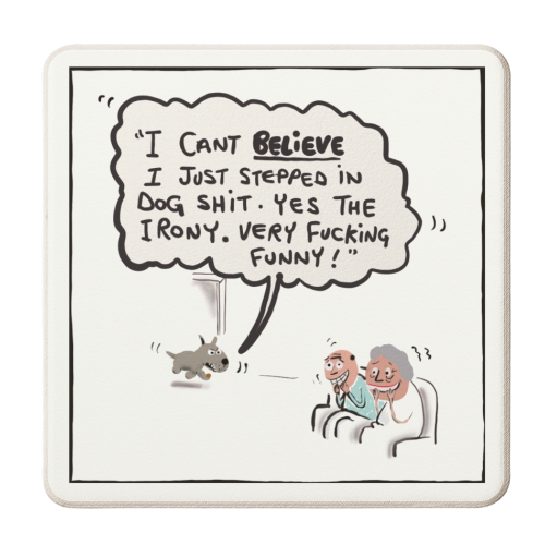 Dog Shit - personalised beer coaster by David Black