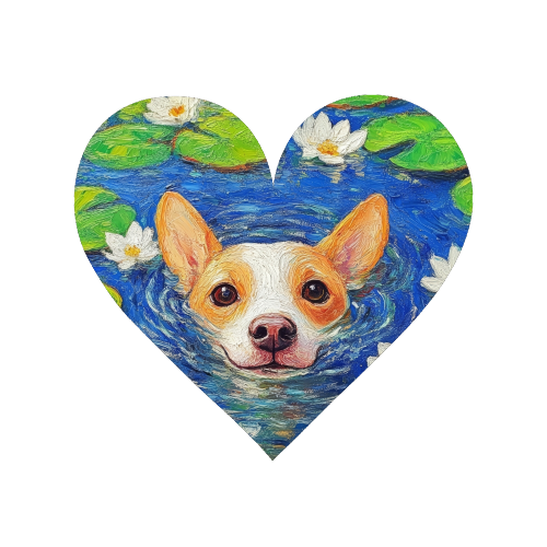 Dog swimming in lake - Magnet by DejaReve