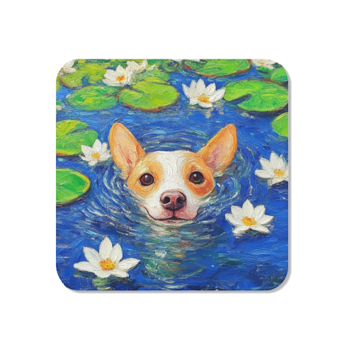 Dog swimming in lake - Magnet by DejaReve