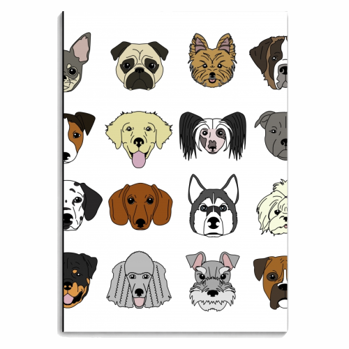 Dogs - personalised A4, A5, A6 notebook by Kitty & Rex Designs