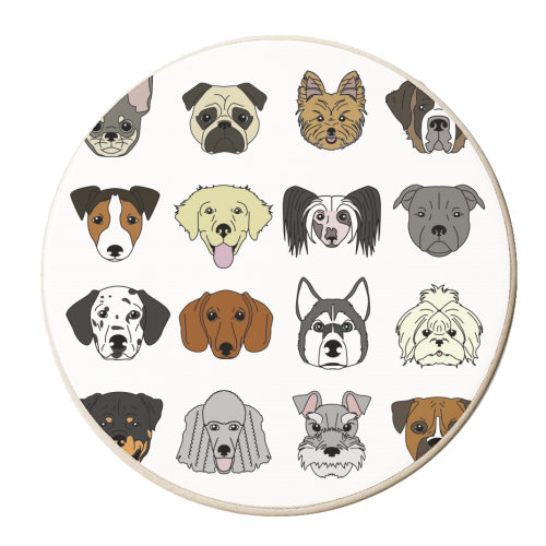 Dogs - personalised beer coaster by Kitty & Rex Designs