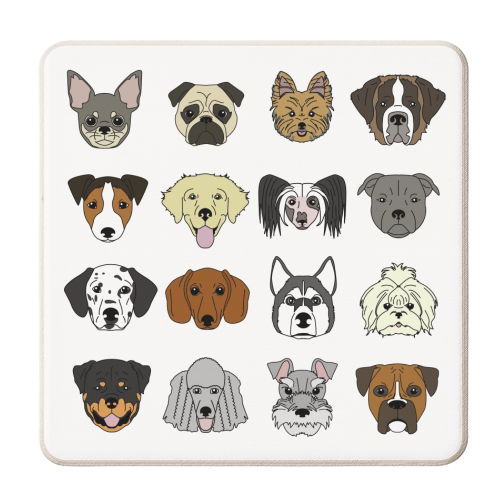Dogs - personalised beer coaster by Kitty & Rex Designs