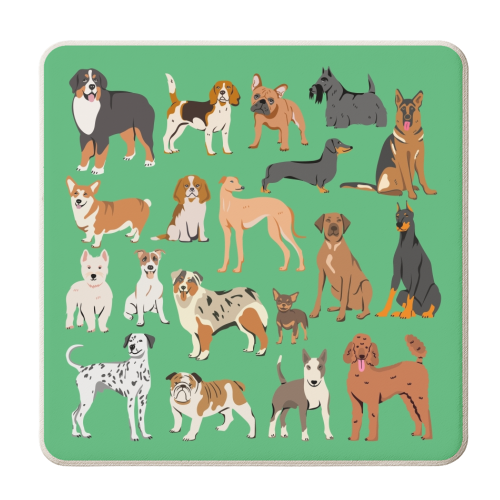 Dogs - personalised beer coaster by Lilly Rose