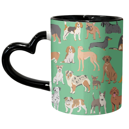 Dogs - unique mug by Lilly Rose