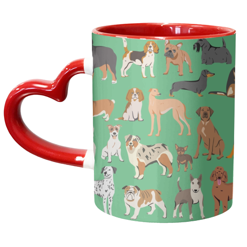 Dogs - unique mug by Lilly Rose