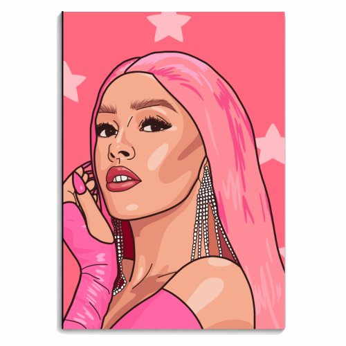 Doja cat star print - personalised A4, A5, A6 notebook by The Girl Next Draw