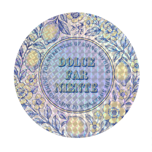 Dolce far niente - Circle Sticker by Lilly Rose