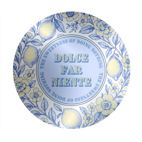 Dolce far niente - Circle Sticker by Lilly Rose