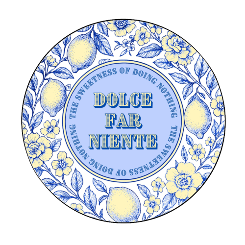 Dolce far niente - Circle Sticker by Lilly Rose