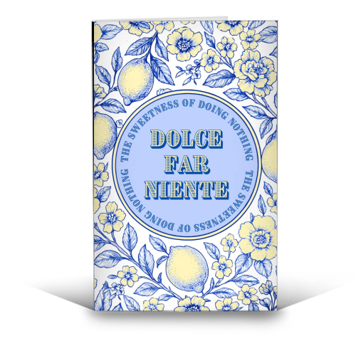 Dolce far niente - funny greeting card by Lilly Rose