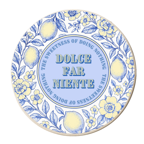 Dolce far niente - personalised beer coaster by Lilly Rose