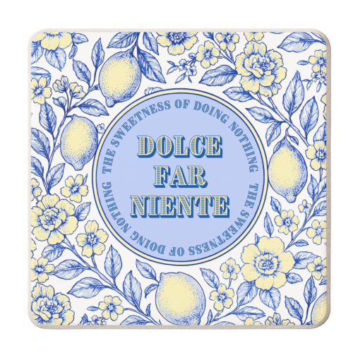 Dolce far niente - personalised beer coaster by Lilly Rose