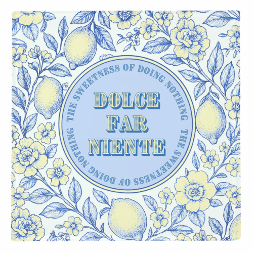 Dolce far niente - personalised beer coaster by Lilly Rose