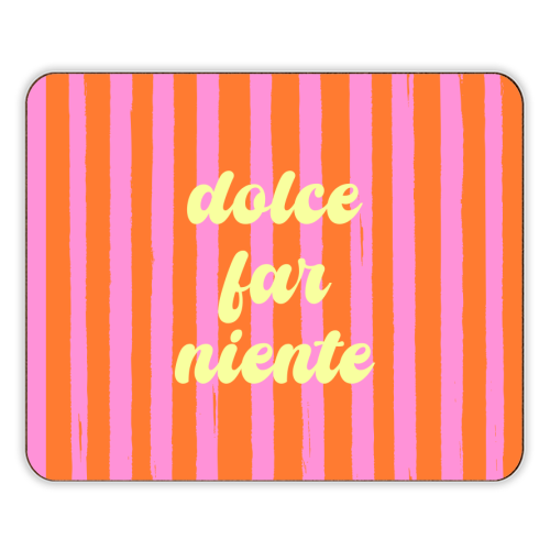 Dolce Far Niente – Pink & Orange Candy Stripes - designer placemat by EZbie