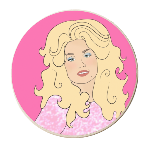 Dolly In Pink - personalised beer coaster by Eloise