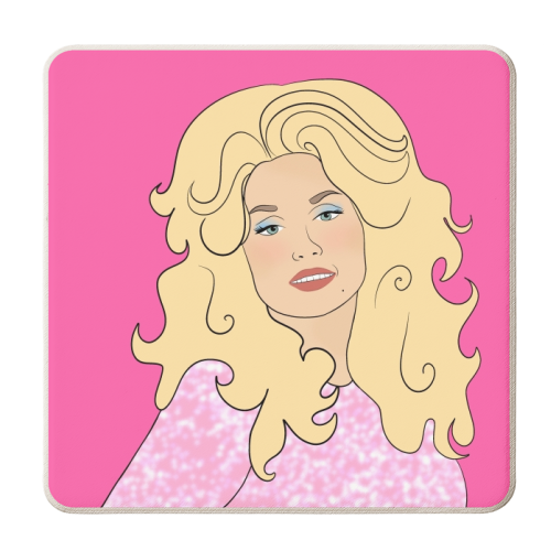 Dolly In Pink - personalised beer coaster by Eloise