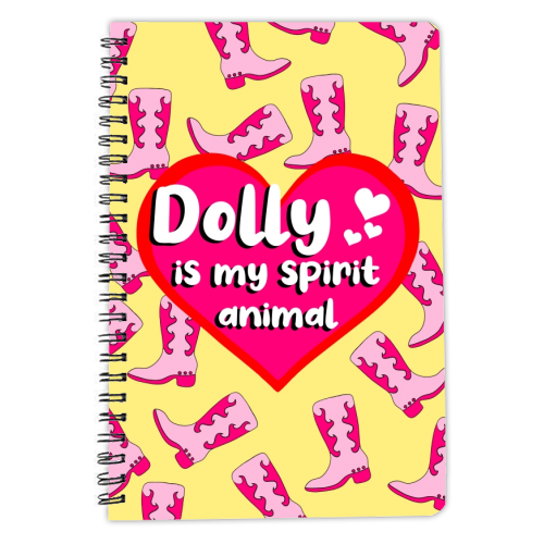 Dolly Is My Spirit Animal Yellow Background - personalised A4, A5, A6 notebook by Eloise