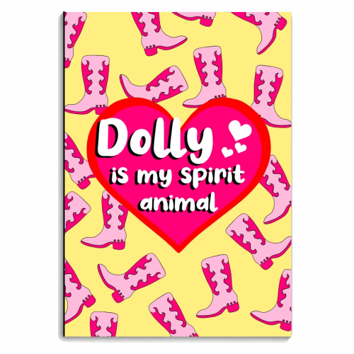 Dolly Is My Spirit Animal Yellow Background - personalised A4, A5, A6 notebook by Eloise