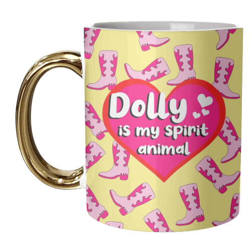 Dolly Is My Spirit Animal Yellow Background - unique mug by Eloise