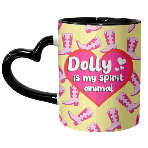 Dolly Is My Spirit Animal Yellow Background - unique mug by Eloise