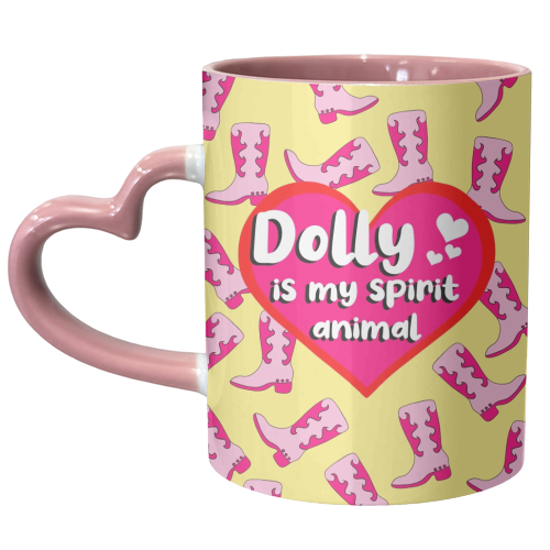 Dolly Is My Spirit Animal Yellow Background - unique mug by Eloise